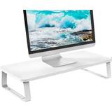 Wali Particle Board Monitor Stand Riser 24 Inch Ergonomic Desk Tabletop Organizer Rounded Edge Table Top for Flat Screen LCD LED Display, Laptop Notebook, Game Consoles PTT005-W White