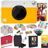 Kodak Printomatic Instant CameraYellow All-in-One Bundle Zink Paper Scissors Photo Album & More
