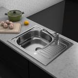 Essence Single Inset Chrome Kitchen Sink