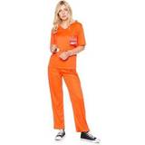 Partychimp Correctional Facility Prisoner Jumpsuit Women's Costume