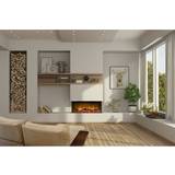 Fireplaces Acantha Aspire 75 Panoramic Media Wall Electric Fire Black
