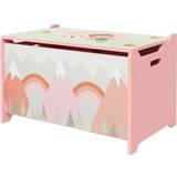 Storage Boxes Kid's Room ZONEKIZ Box for Kids Toy Chest with Lid Pink