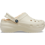 Crocs Slippers & Sandals Crocs Classic Platform Lined Clog - Bone