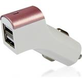 Chargers - Gold Batteries & Chargers Powabud Twin Socket USB 2.1A Car Charger