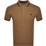 Fred Perry Men Polo Shirts Fred Perry Twin Tipped Polo Shirt - Brown/Black/Dark Brown