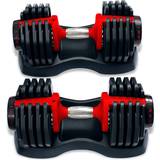 Strongology Urban40 Home Fitness Black Red Adjustable Smart Dumbbells