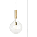 Konsthantverk Rosdala Brass/Clear Pendant Lamp 30cm