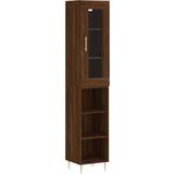 vidaXL Engineered Wood Brown Oak Storage Cabinet 34.5x180cm
