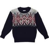 Tops Dale of Norway Children's Winterland Sweater - Navy Off-White Raspberry