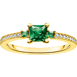 Thomas Sabo Rings Thomas Sabo Charming Ring - Gold/Green/Transparent