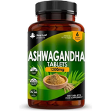 Tablets Supplements New Leaf Products Ashwagandha 1200mg Pure Root Extract 365 pcs