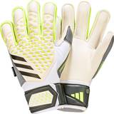 Adidas Goalkeeper Gloves adidas Predator Match Fingersave Crazyrush - White/Lucid Lemon/Black
