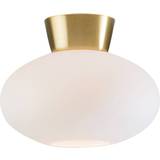 Belid Bullo Brass/Opal Glass Ceiling Flush Light 27cm