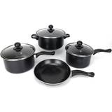 Plastic Cookware Sets Gr8 Home Non Stick Cookware Set with lid 7 Parts