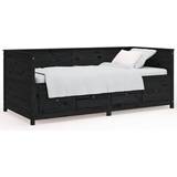 VidaXL Furniture vidaXL Day Bed Black Sofa 207.5cm