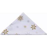 Gold Cloths & Tissues Homescapes Snowflake Cotton 4 Cloth Napkin Gold