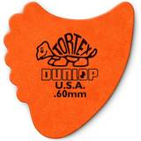Orange Picks Dunlop 414R60 Tortex Fins, Orange, .60mm, 72/Bag