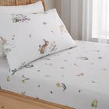 Sheets Kid's Room on sale Bianca Bunny Rabbit Friends 100% Cotton Natural Fitted Sheet