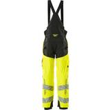 Puncture Resistant Sole Work Wear Mascot hi-vis winter trousers with braces yellow/black