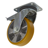 Casters Sealey Castor Wheel Swivel Plate with Total Lock Ø160mm