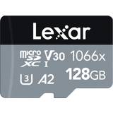 LEXAR Professional 1066x 128gb micro sd card, microsdxc uhs-i card w/ sd adapter