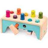 Hammer Benches on sale Battat Wooden Hammer Toy for Kids, Toddlers Pounding Bench with Pegs and Mallet -Colorful Developmental Toy Pound & Count Bench 1 Year