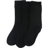 Black Socks Childrens cotton leisure socks 3pk black
