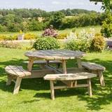 Round Outdoor Dining Tables Garden & Outdoor Furniture Zest Wooden Rose 8-Seater