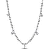 Pandora Sparkling Drop Collier Necklace - Silver/Transparent
