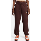 Nike Sportswear Phoenix Fleece Women's Oversized High-Waisted Trousers Brown UK 24-26