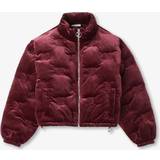 Juicy Couture Jackets Juicy Couture Womens Madeline Monogram Velour Puffer Jacket In Tawny Port