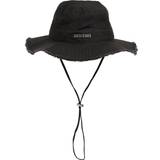 Women Hats on sale Jacquemus Black 'Le Bob Artichaut' Beach Hat 990 Black