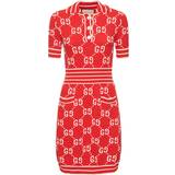 Gucci Women Dresses Gucci Maxi GG cotton-blend minidress red
