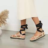 3.1 Phillip Lim Sandals Yasmine Strappy Espadrille black Sandals for ladies