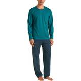 Green - Men Sleepwear Calida Relax Imprint Pyjama, lang türkis