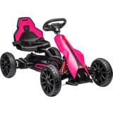 Plastic Electric Vehicles Homcom 12V Electric Go Kart with Forward Reversing Rechargeable Battery Pink One Size