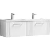 Green Vanity Units Nuie Deco Satin White 1200mm Hung 2
