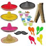 Accessories on sale Mexican fancy dress costume sombrero maracas bullet belt tash glasses wholesale