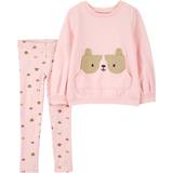 3-6M Other Sets Carter's Baby Girls 2-Piece Dog French Terry Pullover & Legging Set 18M Pink