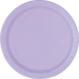 Disposable Plates Unique 20 Lavender Round 7" Paper Plates