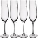 Transparent Champagne Glasses Mikasa Treviso Crystal Flute Champagne Glass 22cl 4pcs