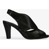35 ½ Heels & Pumps Carvela Leather Lizard Print Heels Black