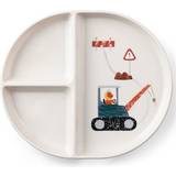 Sebra Tastii Plate with 3 Rooms Busy Builders White