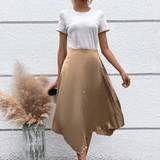 Shein Solid Asymmetrical Hem Skirt