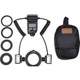Yongnuo YONGNUO YN24EX TTL Macro Ring Flash LED Macro Flash Speedlite with 2pcs Flash Head and 4pcs Adapter Rings for Canon
