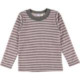 Wool T-shirts Children's Clothing Joha Wool Pink Stripe Blouse