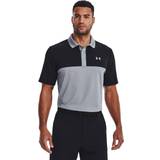 Unisex Polo Shirts Under Armour Mens Perf 3.0 Color Block Polo Steel/Black