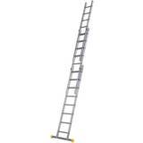 Aluminum Single Section Ladders Werner 57712120 Square Rung Triple Extension Ladder 2.45m