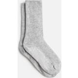 Clothing ESPA Grey Cashmere Ribbed Knit Socks