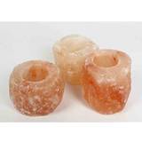 Orange Candle Holders Well Being Pink Himalayan Salt Three Candle Holder
